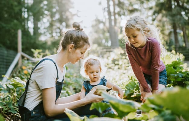 Family gardening